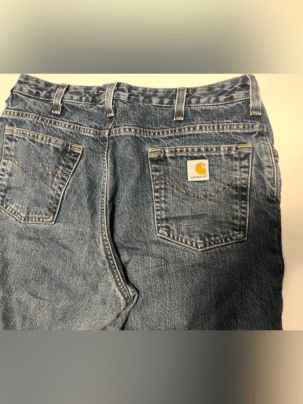 Carhartt Vintage Blue Work/Casual Jeans with Plaid Lining